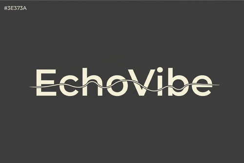 Logo EchoVibe na ciemnym tle