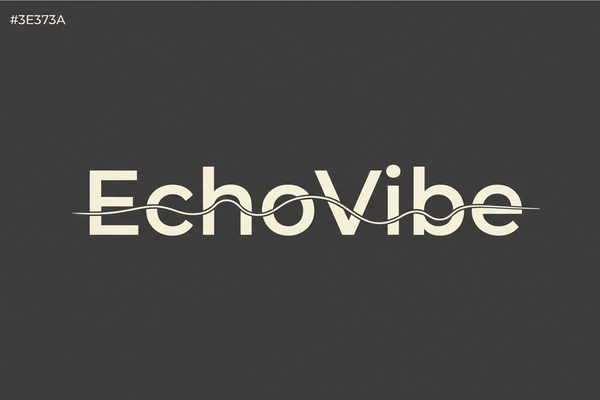 Logo EchoVibe na ciemnym tle